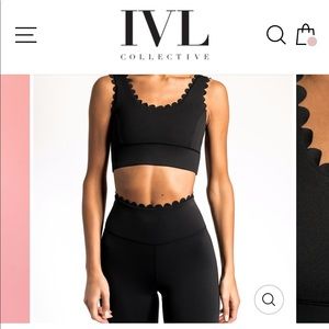 IVL Collective scallop sports bra-black